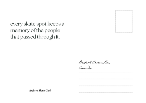Archive Skate Post Card