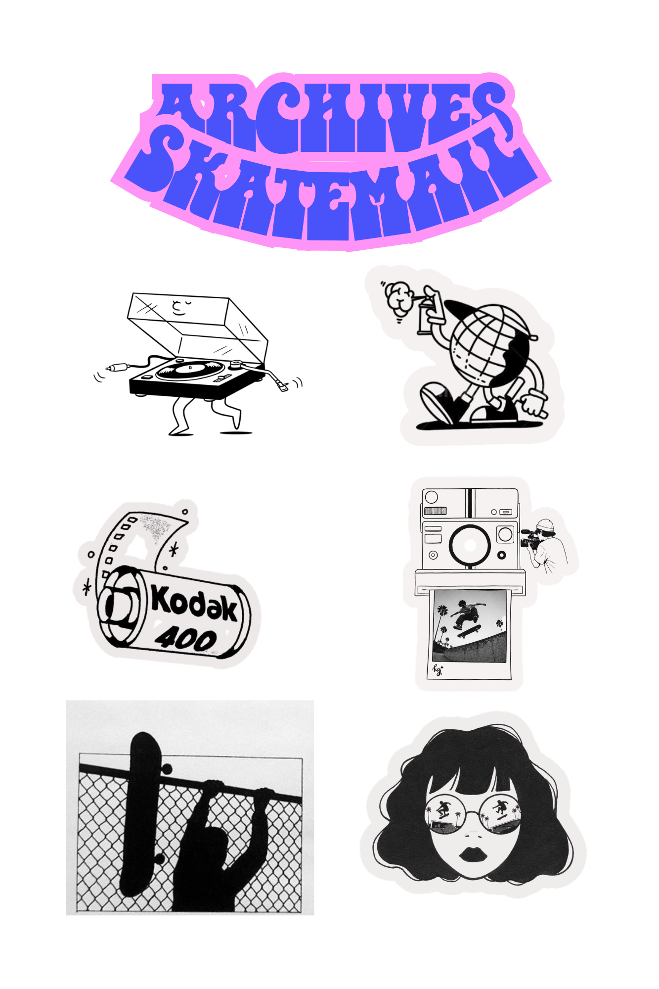 Archive Skate Sticker Sheet